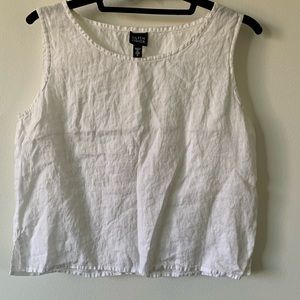 Eileen Fisher Irish Linen Sleeveless Top